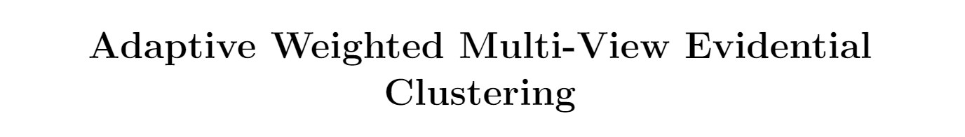 Adaptive Weighted Multi-View Evidential Clustering with Feature Preference